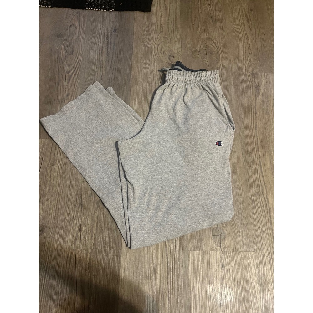 Vintage Champion Men's Lounge Cotton Grey Pants Size Medium